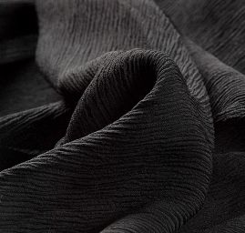 Šifon plise černý