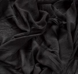 Šifon plise černý