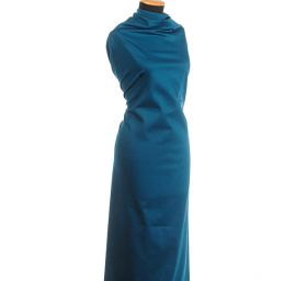 Pružná látka bavlna směs matná tm. tyrkys