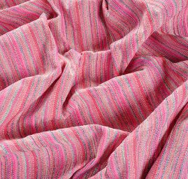 Vlněná kostýmová látka Art Fabrics růžová/tyrkys