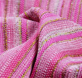 Látka Art Fabrics kostýmovka vlna směs růžová/zelená