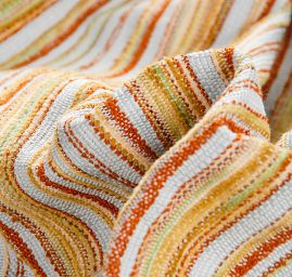 Kostýmová žakárová látka vlna směs hnědý melír