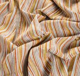 Kostýmová žakárová látka vlna směs hnědý melír