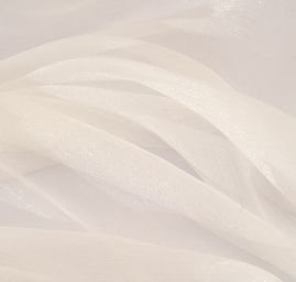 Šifónová plizovaná látka slonová kost