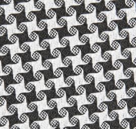 Kostýmová látka geometrický vzor černobílá