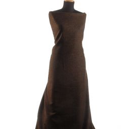 Vlněná látka vzor rybí kost hnědá/černá