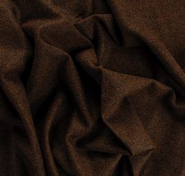 Vlněná látka vzor rybí kost hnědá/černá