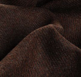 Vlněná látka tweed hnědočerná