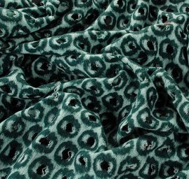 Efektní silnější pletenina avantgardní vzor zelená