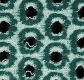 Efektní silnější pletenina avantgardní vzor zelená