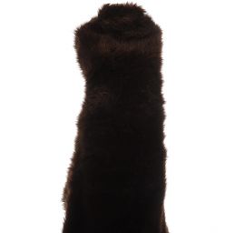 Imitace kožešiny středně dlouhý vlas tmavě hnědý