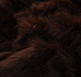 Imitace kožešiny středně dlouhý vlas tmavě hnědý