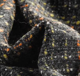 Kostýmová látka imitace ručně tkané hnědorezavá