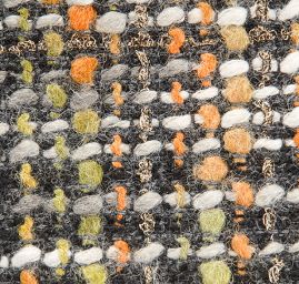 Kostýmová látka imitace ručně tkané hnědorezavá