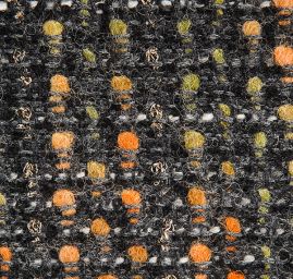 Kostýmová látka imitace ručně tkané hnědorezavá