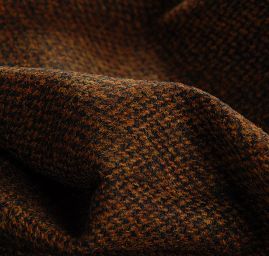 Vlněná látka tweed rezavohnědá