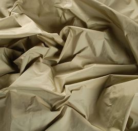 Taft hladký šanžán tyrkysový/béžový II.jakost