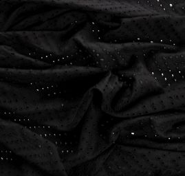 Krajka madeira geometrický vzor černá