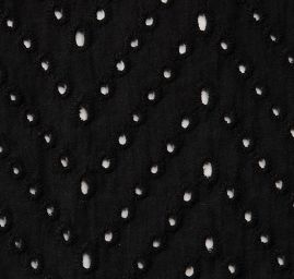 Krajka madeira geometrický vzor černá