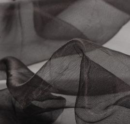 Organza silk jemná černé barvy