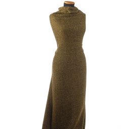 Tvídová látka vlna směs vzor rybí kost zelená/černá