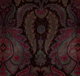 Pružný samet kašmírový motiv