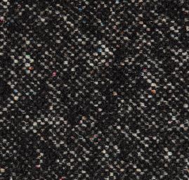 Vlněná tweedová látka černošedá