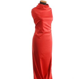 Bavlněná pružná látka s leskem červená