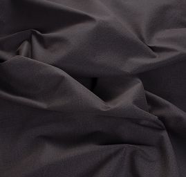 Pružná bavlněná látky matná tm. hnědá