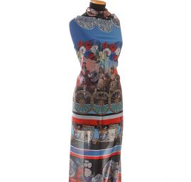 Šifon vzor rytíř/vozataj