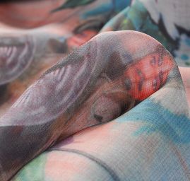 Šifon vzor rytíř/vozataj