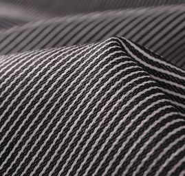 Riflovina proužky šedočerná/bílá