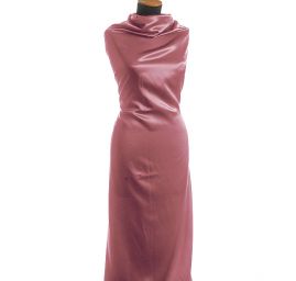 Pružný satén hladký pastel starorůžová