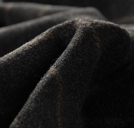 Flauš vlna, kašmír proužky hnědá/černá