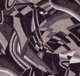 Úplet geometrický vzor hnědá/černá/béžová