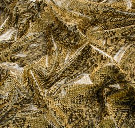 Imitace hadí kůže zelenožlutá II. jakost