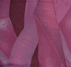 Šifon viskozový avantgardní motiv vínový