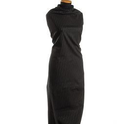 Riflovina pružná proužek černá/šedá