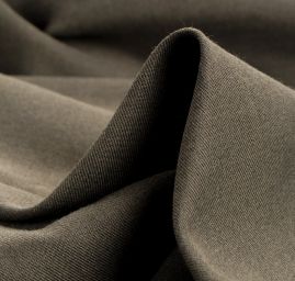 Bavlna směs keprová látka khaki zelená