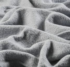 Vlněná látka šedomodrá s vlasem