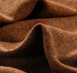 Kostýmová látka melír  hnědočerná s nopky 