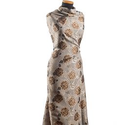 Žakárová tkanina motiv velké květy