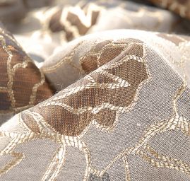 Žakárová tkanina motiv velké květy