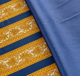 Pružný satén tm. modrý II. jakost vhodný na podšívku