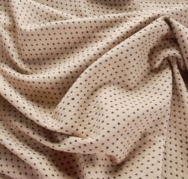 Vlna směs žakár béžová černý vzor