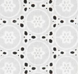 Krajka madeira květinový vzor slonová kost