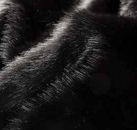 Imitace kožešiny černý vlas