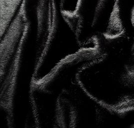 Imitace kožešiny černý vlas