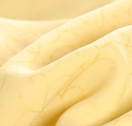 Žakárová látka květinový motiv žlutá