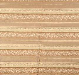 Krešovaný taft žakárový vzor pastel žlutá/béžová